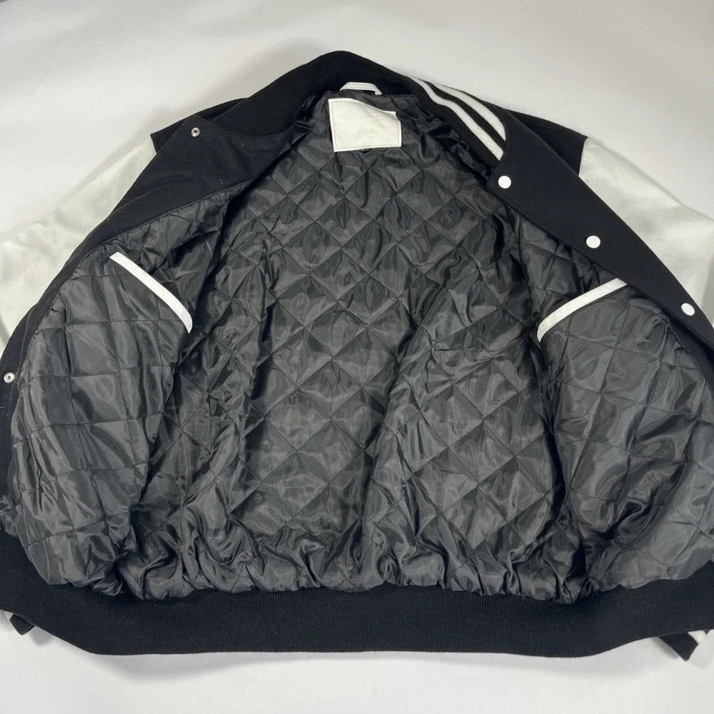 Palm Tree Crew Mens Icon Varsity Jacket Black Large‎